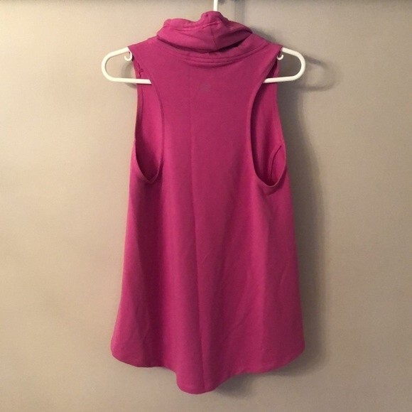 CALIA SIZE MEDIUM SLEEVELESS HOODIE FUNNEL COWL NECK KANGAROO POCKET TOP - Picture 6 of 9
